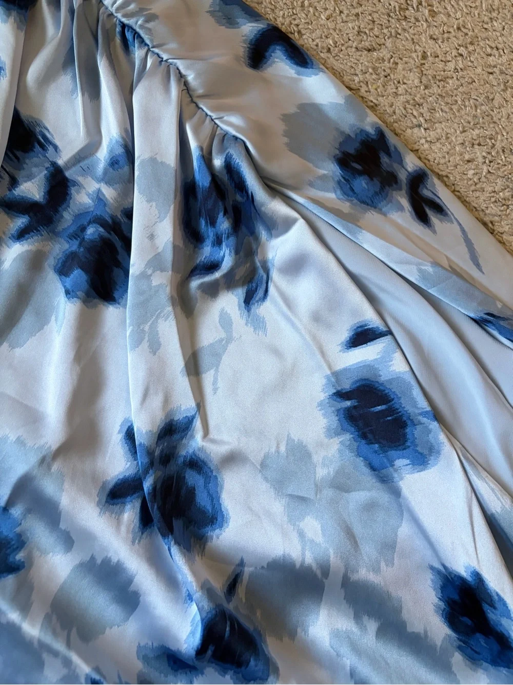 Abercrombie  Blue Floral Cowl Neck Dress